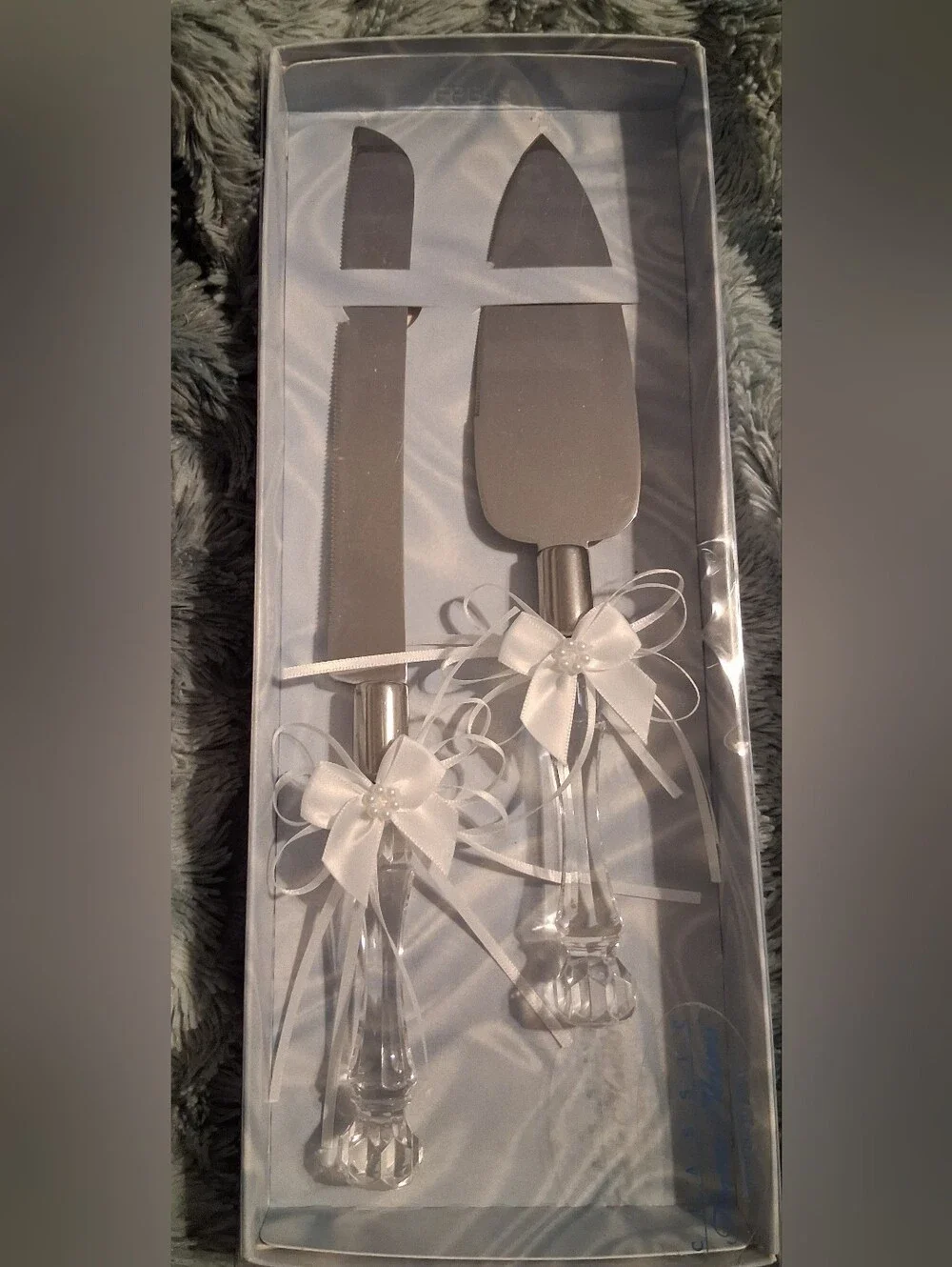 Vintage Classic Treasure Masters Silver Cake Knife and Server Set Nwt